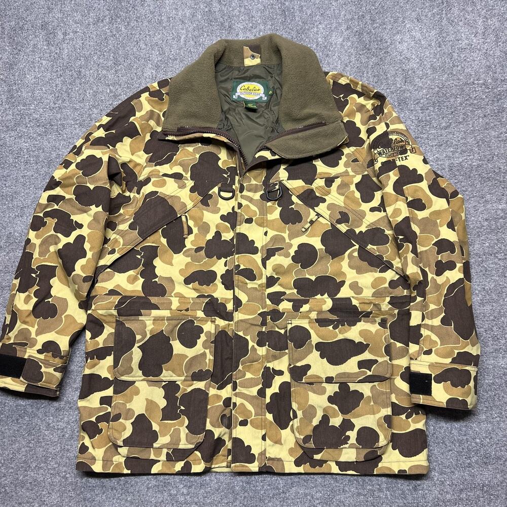 Cabela's Coat Mens Large Duck Camo Gore-Tex Waterfowl Parka Insulated